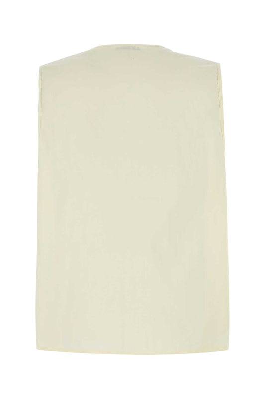 TOP_IN_POPELINE_PLISSE_WITH_FRONTAL_BOW_OPENING_AKIKOCOTTON_SAND_Image_2