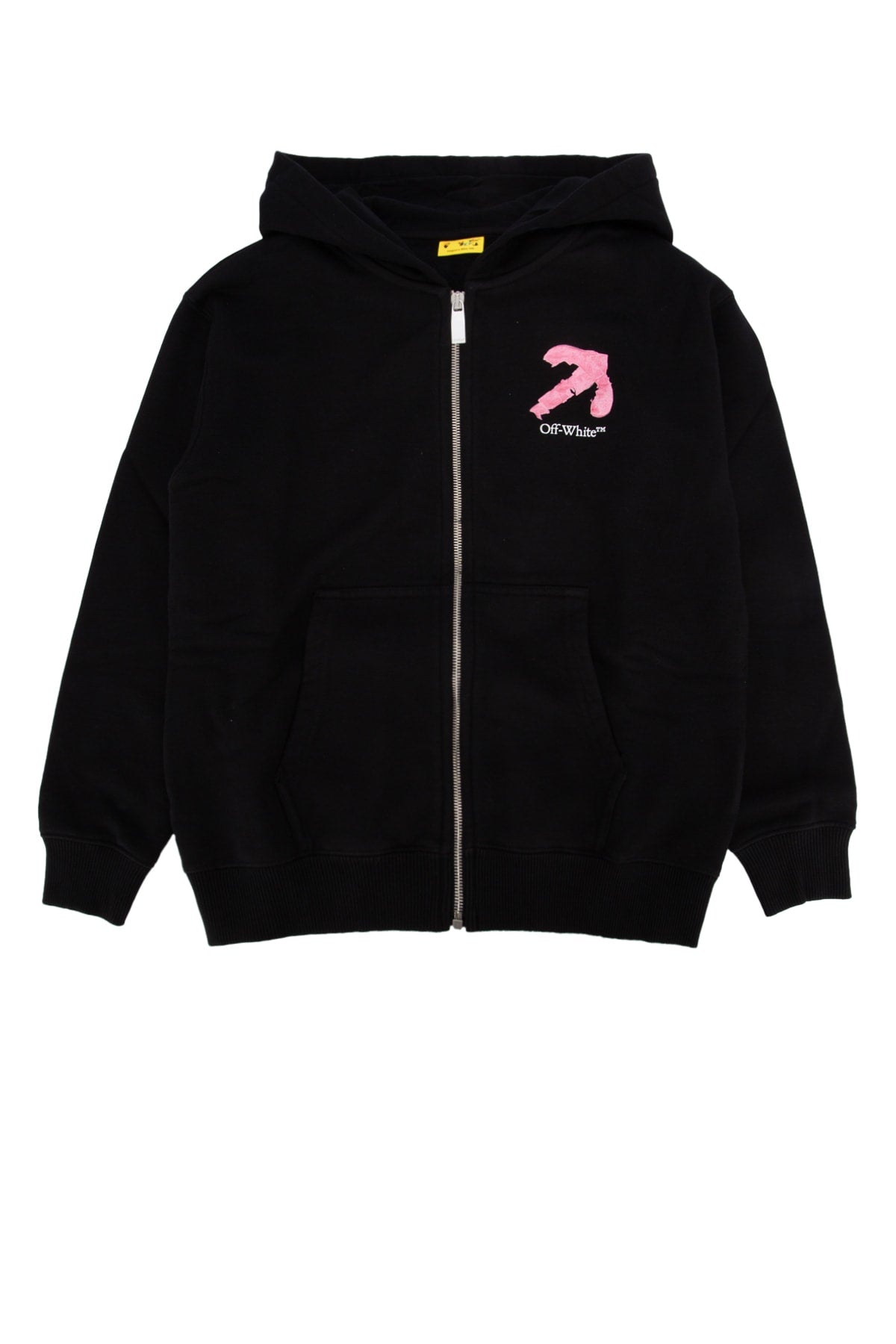 ARROW_ACRYLIC_HOODIE_ZIP_BLACK_WHITE_OGBE001F24FLE001_1001_Image_1