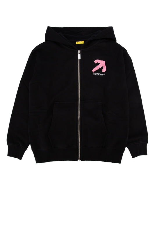 ARROW_ACRYLIC_HOODIE_ZIP_BLACK_WHITE_OGBE001F24FLE001_1001_Image_1