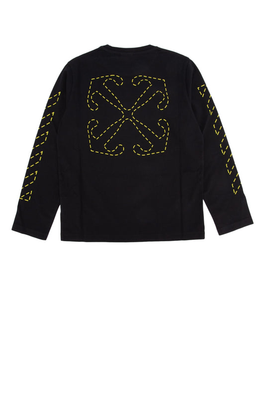ARROW_STITCHED_TEE_LS_BLACK_LIME_OBAB001F24JER001_1014_Image_2