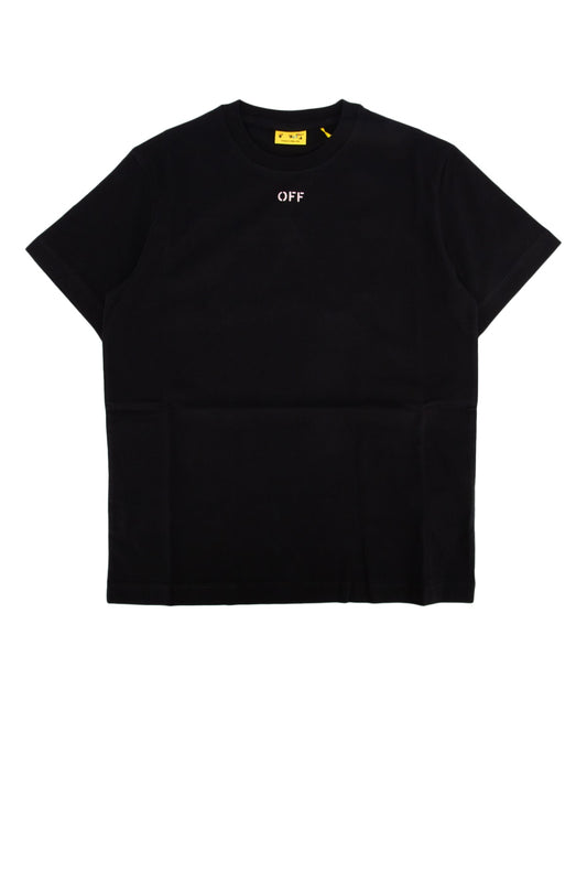 ARROW_STITCHED_TEE_SS_BLACK_SOFT_PINK_OGAA001F24JER004_103C_Image_1