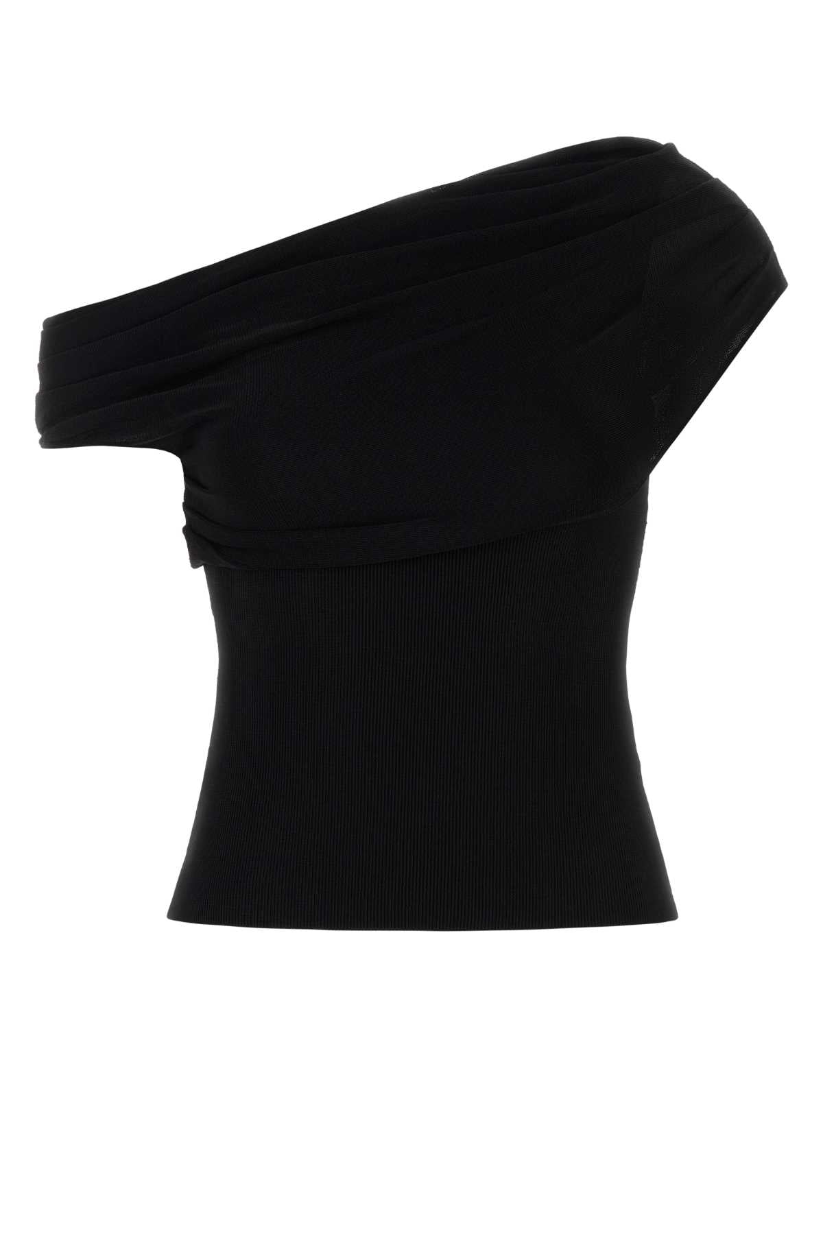 BLACK_DRAPED_KNIT_TOP_RS26108TB_BLACK_Image_1