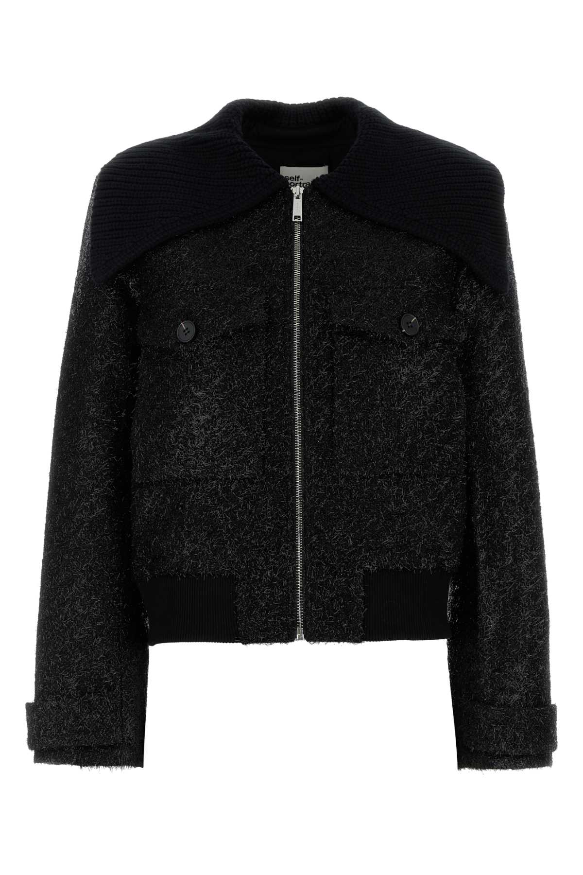 BLACK_TINSEL_BOUCLE_BOMBER_JACKET_AW24051JB_BLACK_Image_1