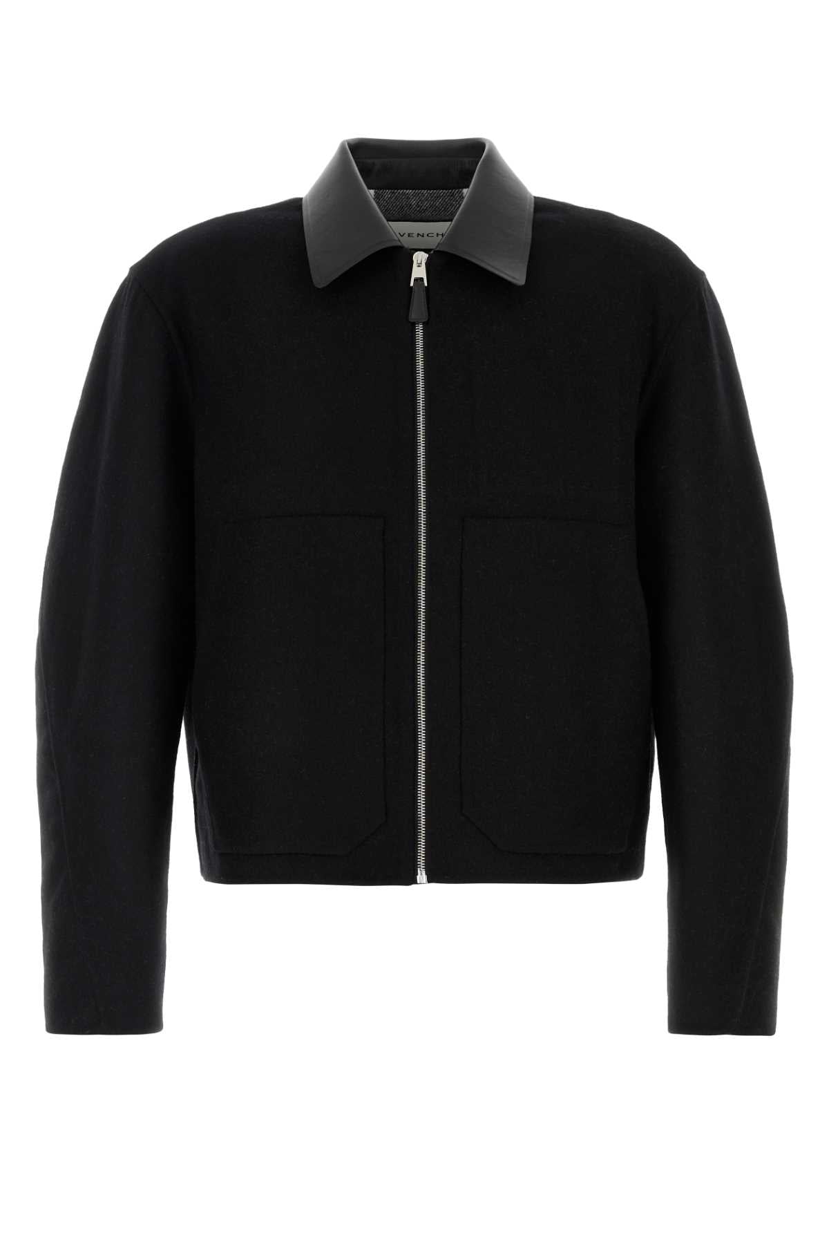 BLOUSON_WITH_LEATHER_COLLAR_BM01HH16KB_181_Image_1