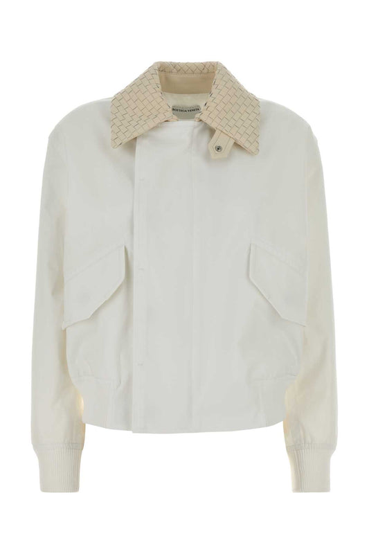 BLUSON_COTONE_COLLETTO_PELLE_BIANCO_INTRECCIO_869436V6KO0_9000_Image_1
