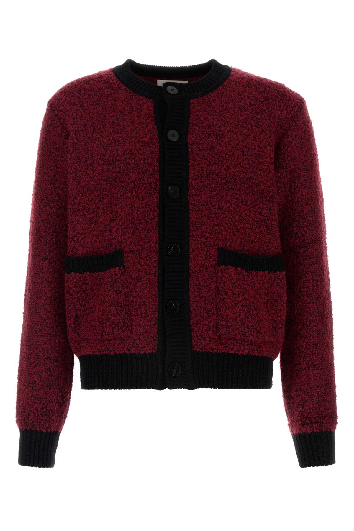 BOUCL_CARDIGAN_KN67TD02_BLACKBORDEAUX_Image_1