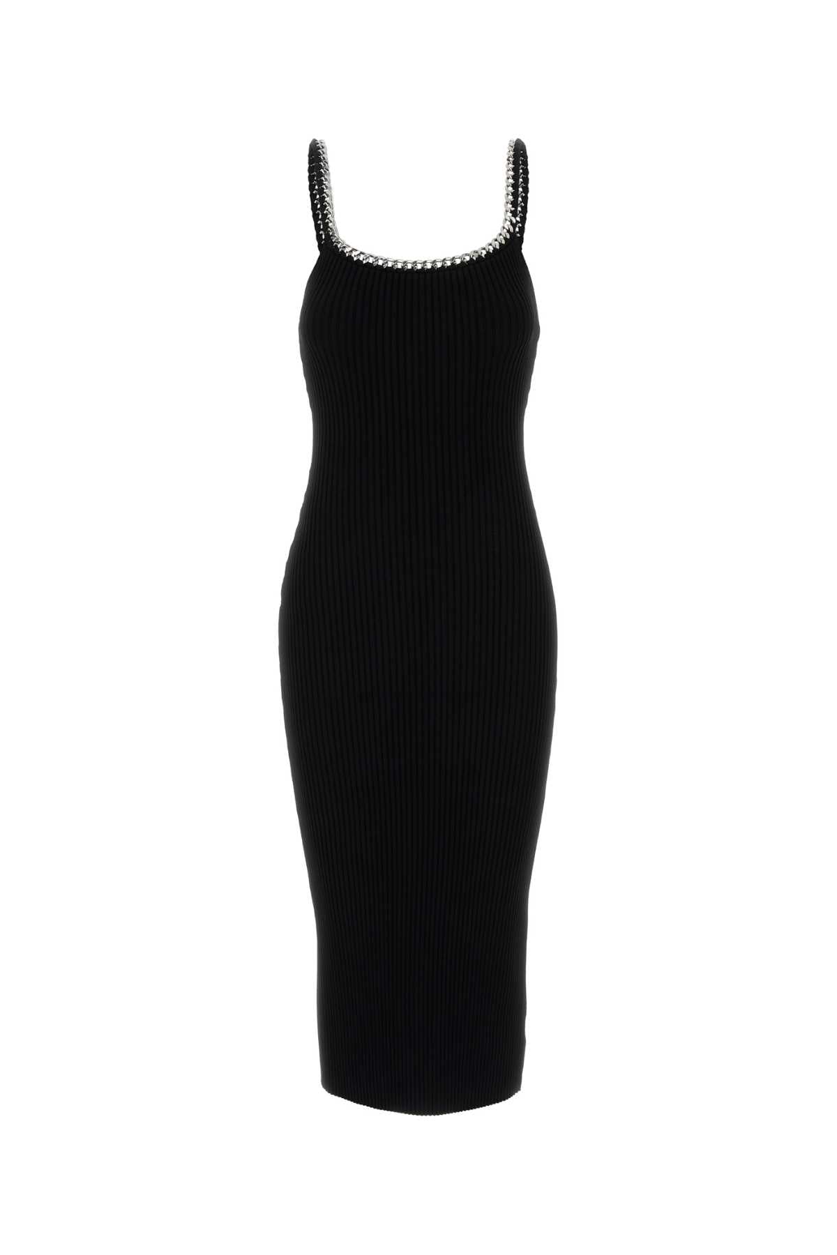 CHAIN_TRIM_U_NK_RIB_DRESS_MF5835V33D_BLACK_Image_1