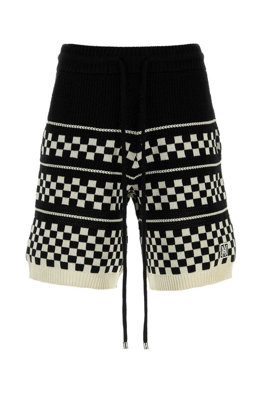 CHECKERED_MESH_SHORT_AMBMSO1057_BLACK_Image_1