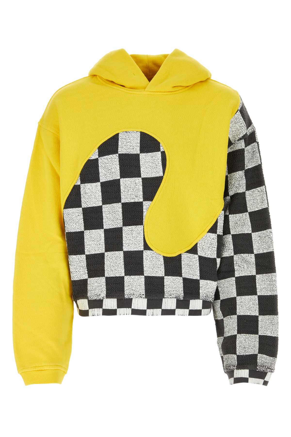 CHECKER_SWIRL_HOODIE_ERL08T022_YELLOW_Image_1