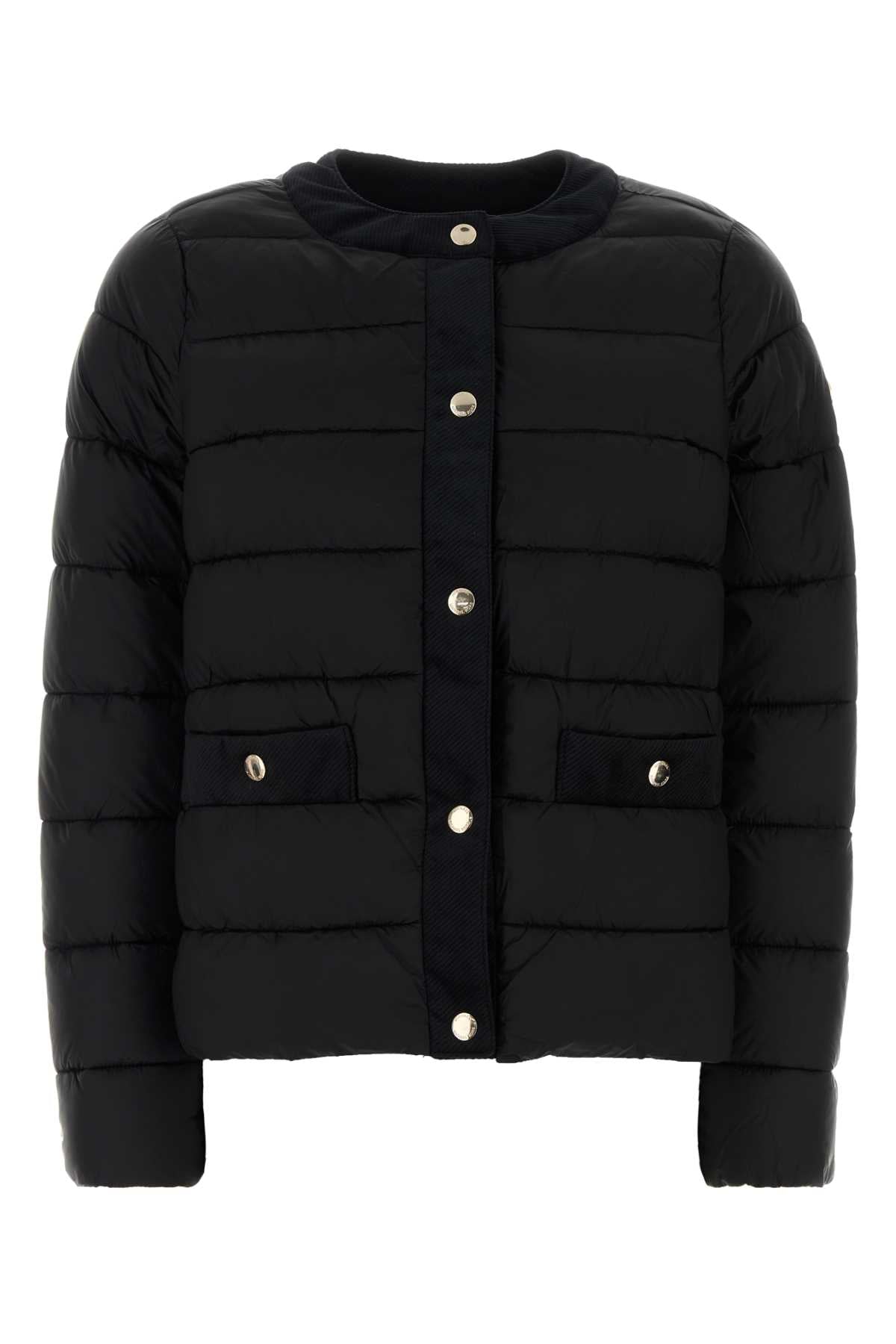 COLLARLESS_PACKABLE_JACKET_W_CORDUROY_TRIM_77B6605M42_BLACK_Image_1