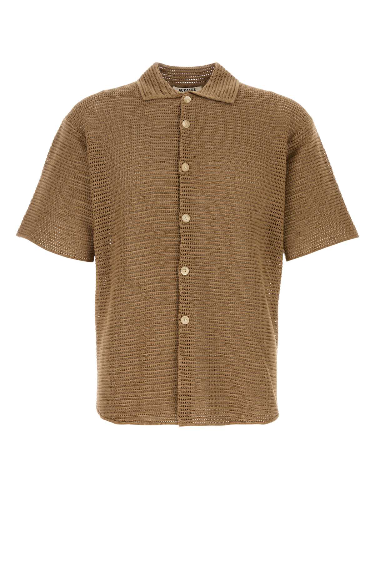 COTTON_MESH_KNIT_HALF_SLEEVED_SHIRT_A25SS01KB_KHAKIBROWN_Image_1
