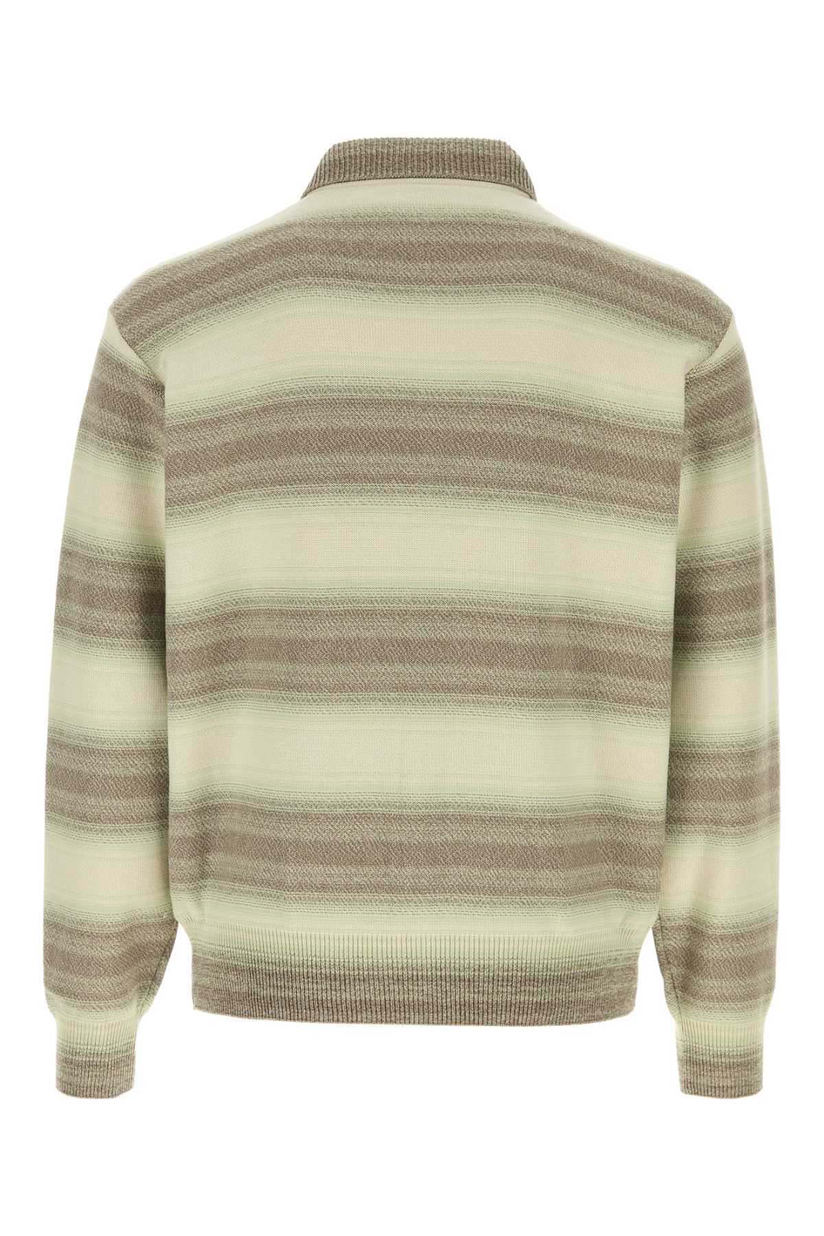 COTTON_SILK_GRADIENT_STRIPE_KNIT_SHIRT_CARDIGAN_A26SC01GB_LIME_GRAY_STRIPE_Image_2