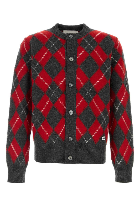 CREWNECKCARDIGANWITHAMIBOUCLETTEOVALPATCH_HKC400KN0202_A353_Image_1