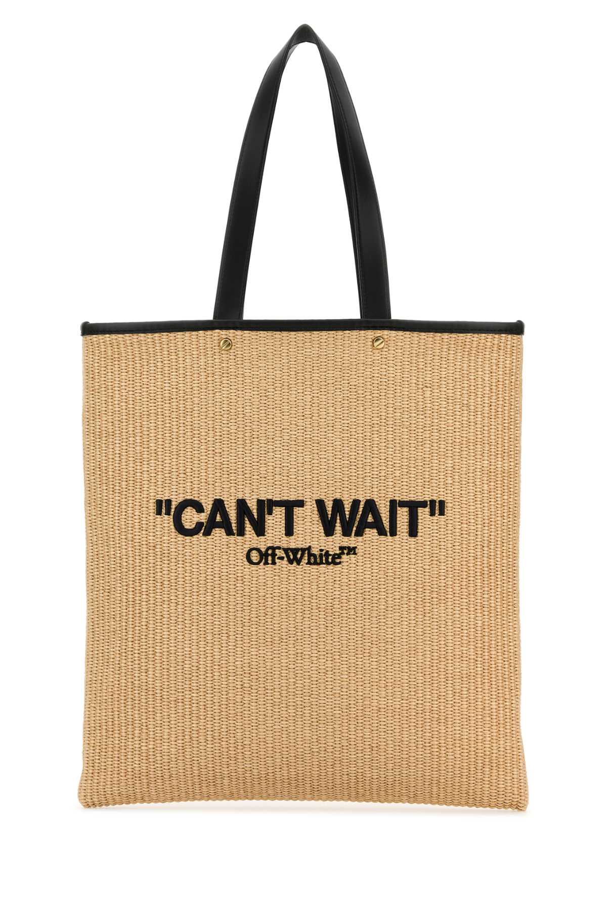 DAY_OFF_FLAT_TOTE_RAFIA_BEIGE_BLACK_OWNA234F24FAB001_6110_Image_1