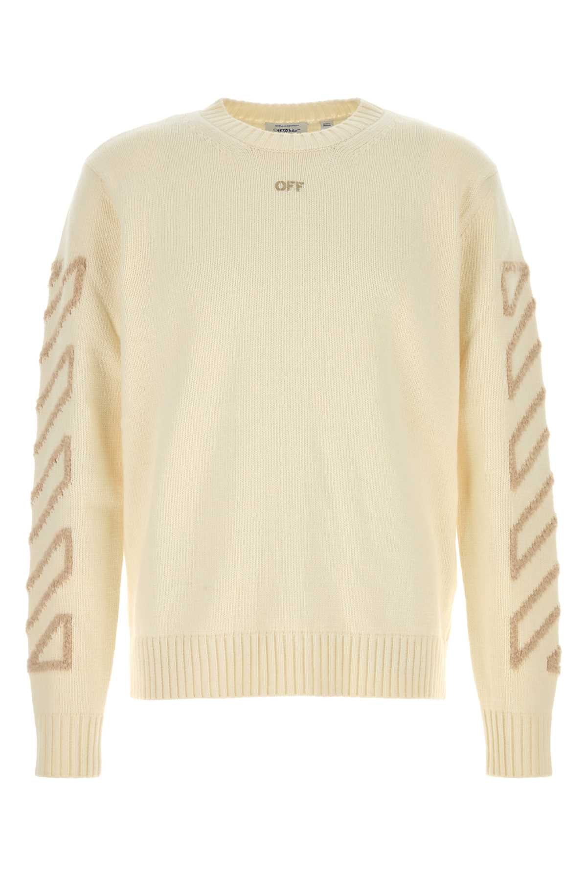 DIAG_ARROW_FUZZY_KNIT_CREWNECK_44MHE087F26K001110_CREAM_Image_1