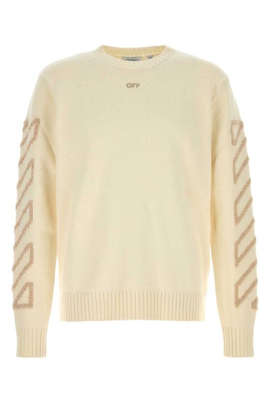 DIAG_ARROW_FUZZY_KNIT_CREWNECK_44MHE087F26K001110_CREAM_Image_1