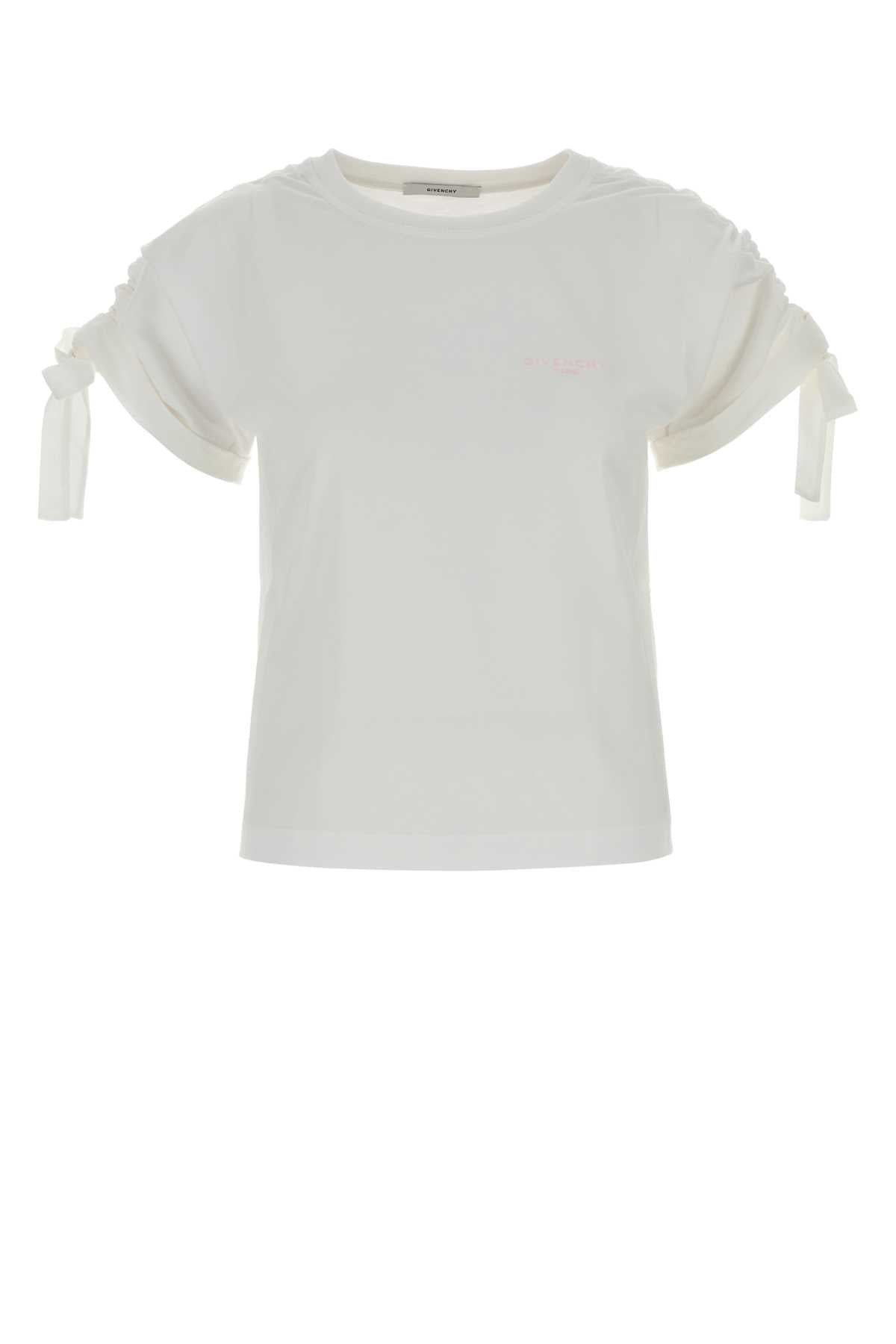 GATHERED_SHOULDER_T-SHIRT_WITH_BOWS_BW70G931D8_100_Image_1