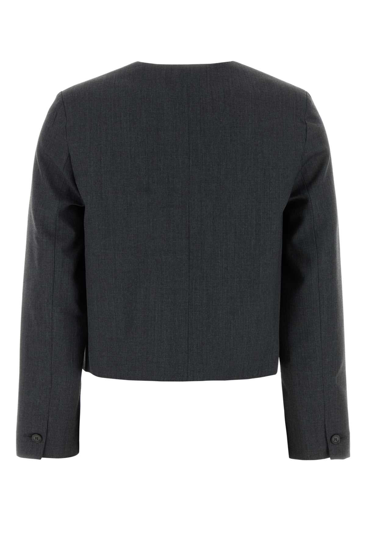 KATYA_BUTTON-UP_BOXY_TOP_-_DARK_GREY_MELANGE_TOFS23059134_DARKGREYMEL_Image_2