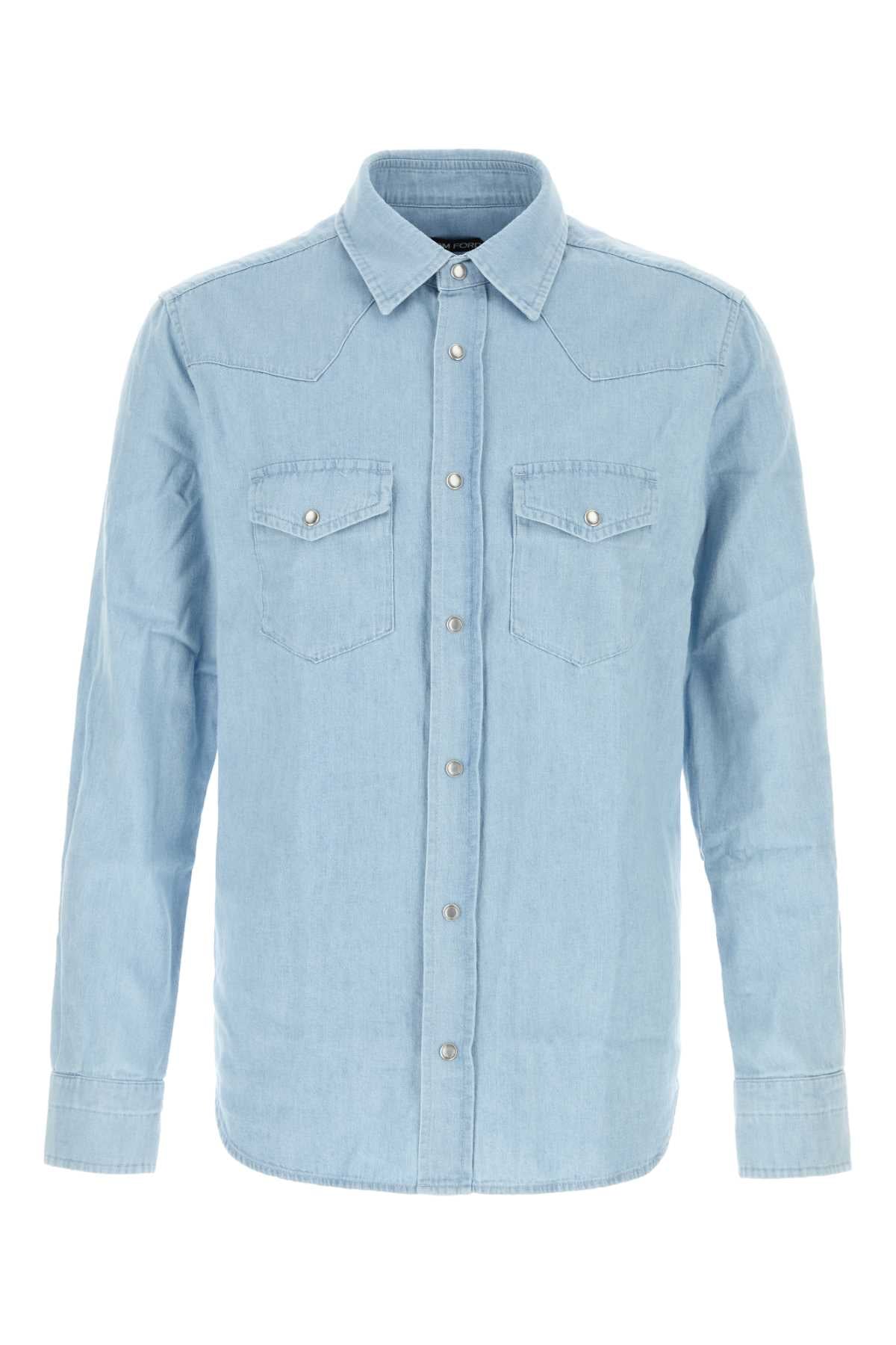 LIGHT_DENIM_CHAMBRE_SLIM_FIT_WESTERN_SHIRT_HDS001FMC240_HB001_Image_1
