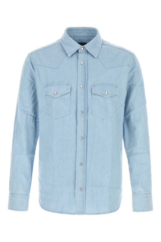 LIGHT_DENIM_CHAMBRE_SLIM_FIT_WESTERN_SHIRT_HDS001FMC240_HB001_Image_1