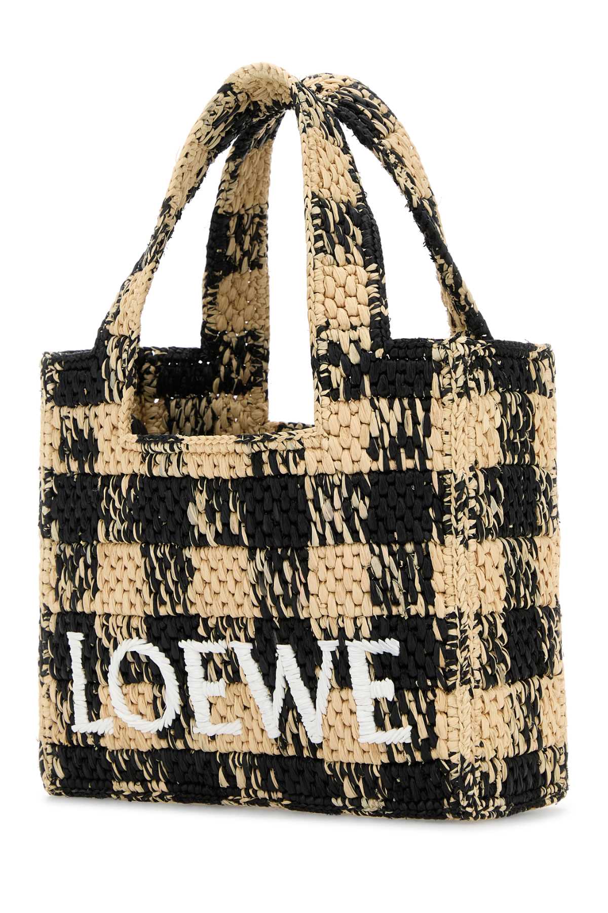 LOEWE_FONT_TOTE_L_GINGHAM_ALF1B60X19_NATURALBLACK_Image_2
