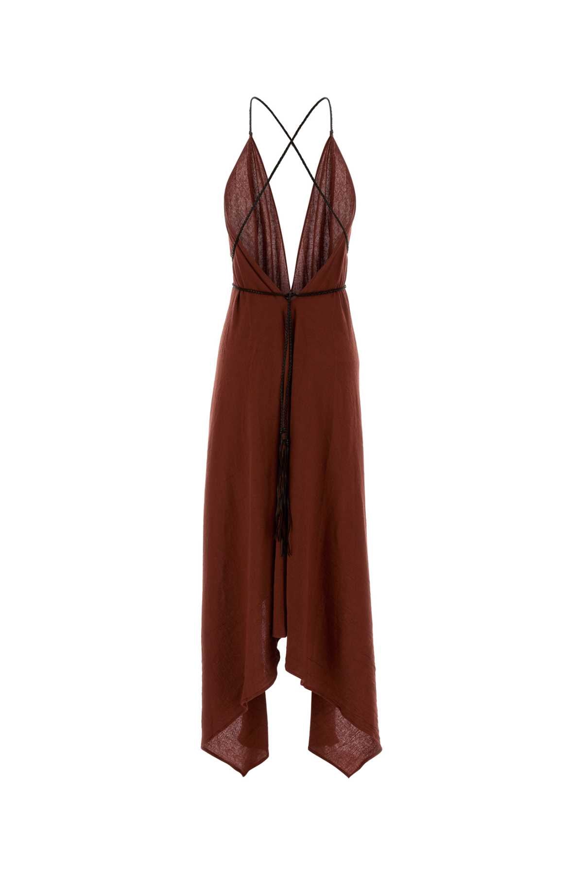 LONG_V_NECK_DRESS_WITH_ADJUSTABLE_LEATHER_TIES_YATZIL_KAOBA_Image_2