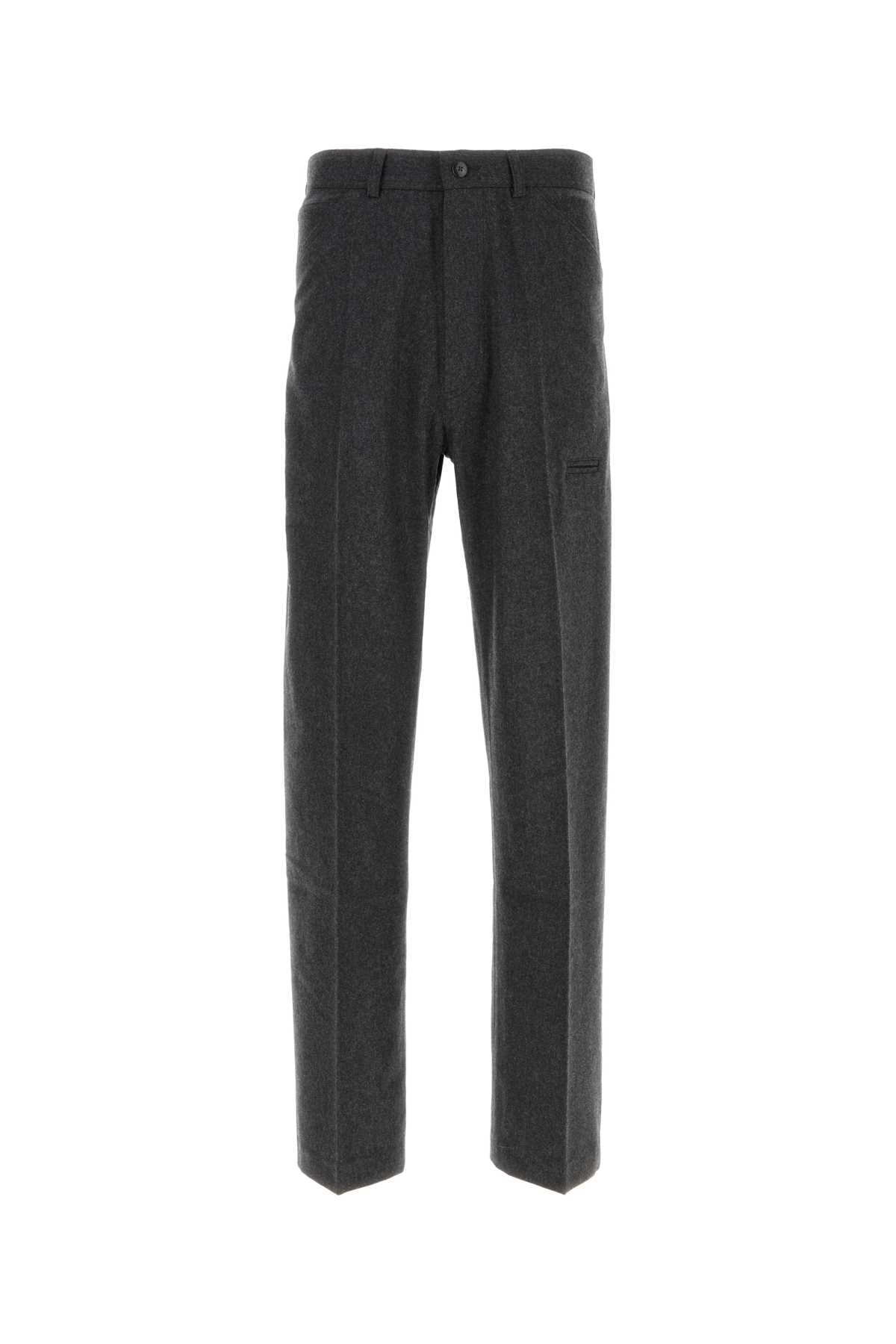 MEN_HIGH_WAISTED_FLANNEL_PANTS_WOVEN_RAN04P001_DARKGREY_Image_1