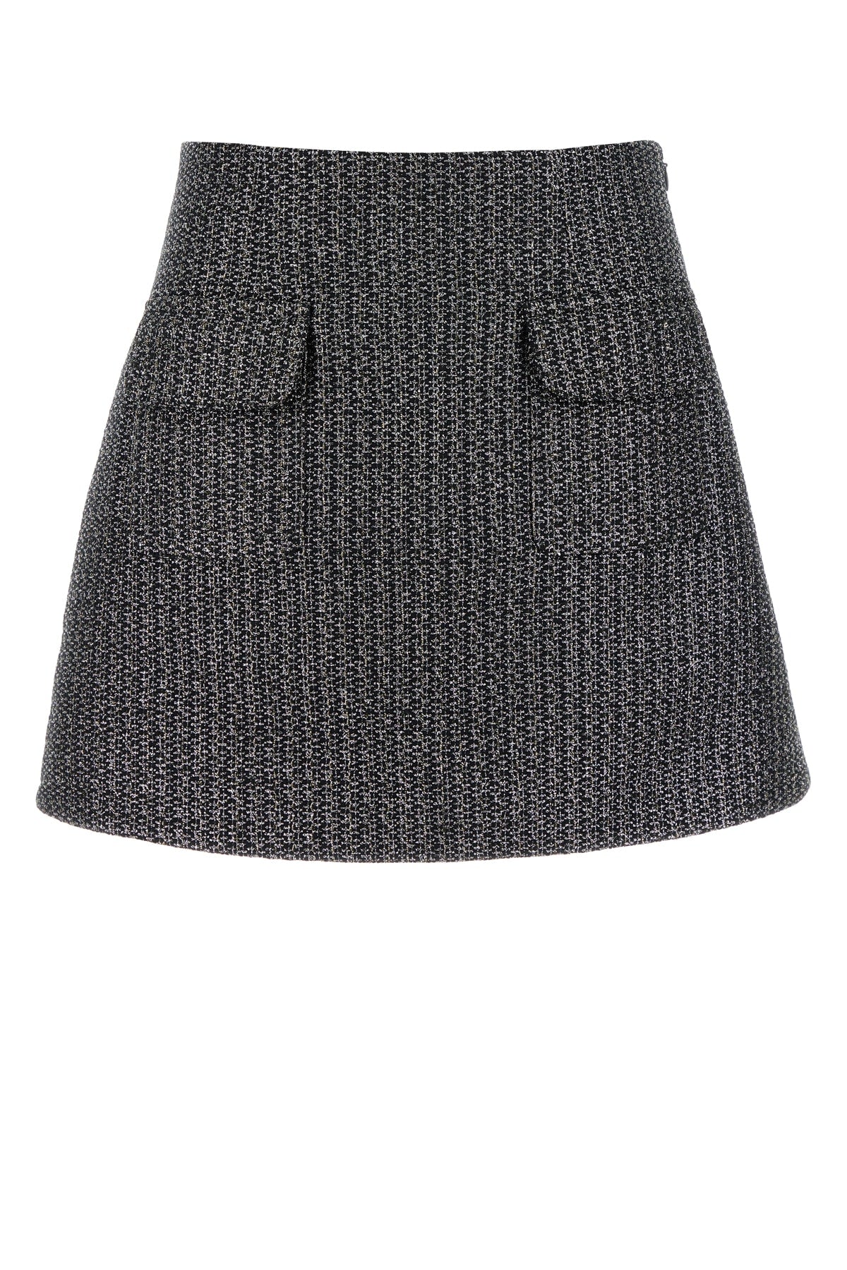 METALLIC_BOUCLE_MINI_SKIRT_AW24060SKB_BLACK_Image_1
