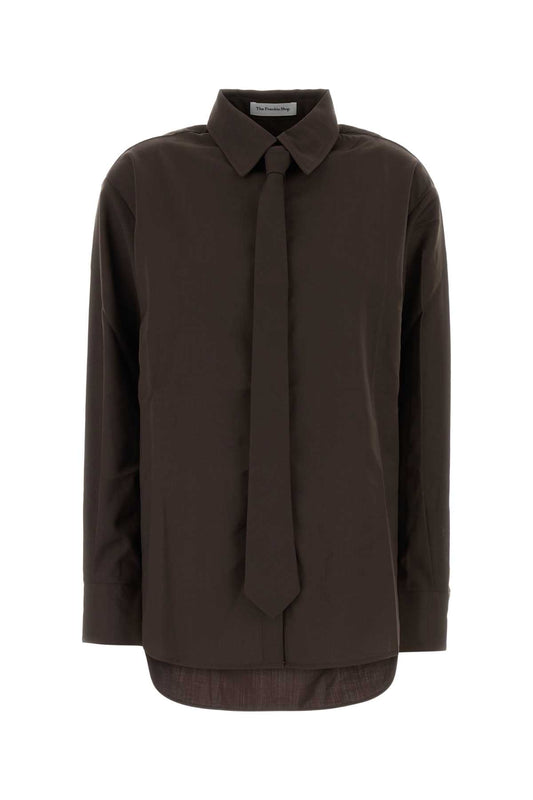 PERI_TIE_NECK_SHIRT_CHFS22839200_BROWN_Image_1