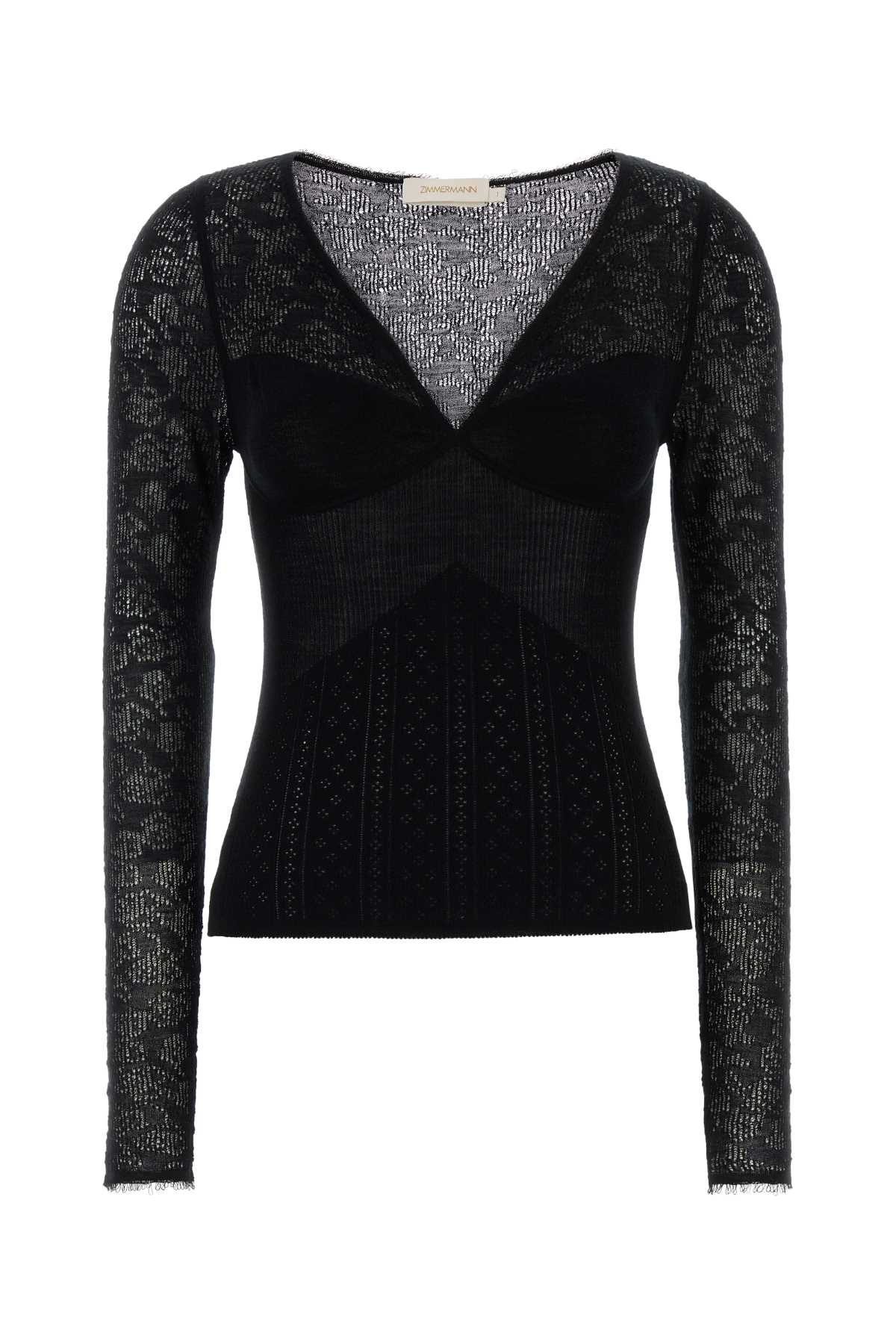 POINTELLE_LACE_V_NECK_TOP_9646TF26R_BLK_Image_1