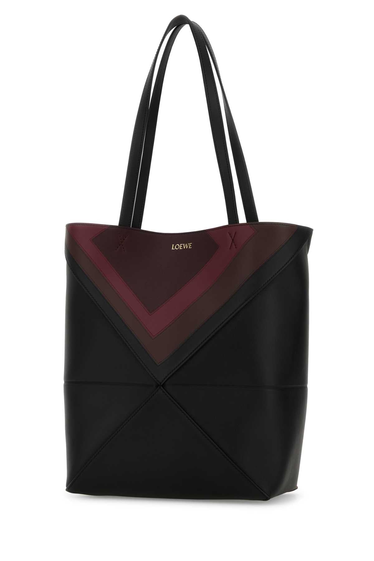 PUZZLE_FOLD_TOTE_M_SQUARE_A779G50X96_BLACKBURGUNDY_Image_2