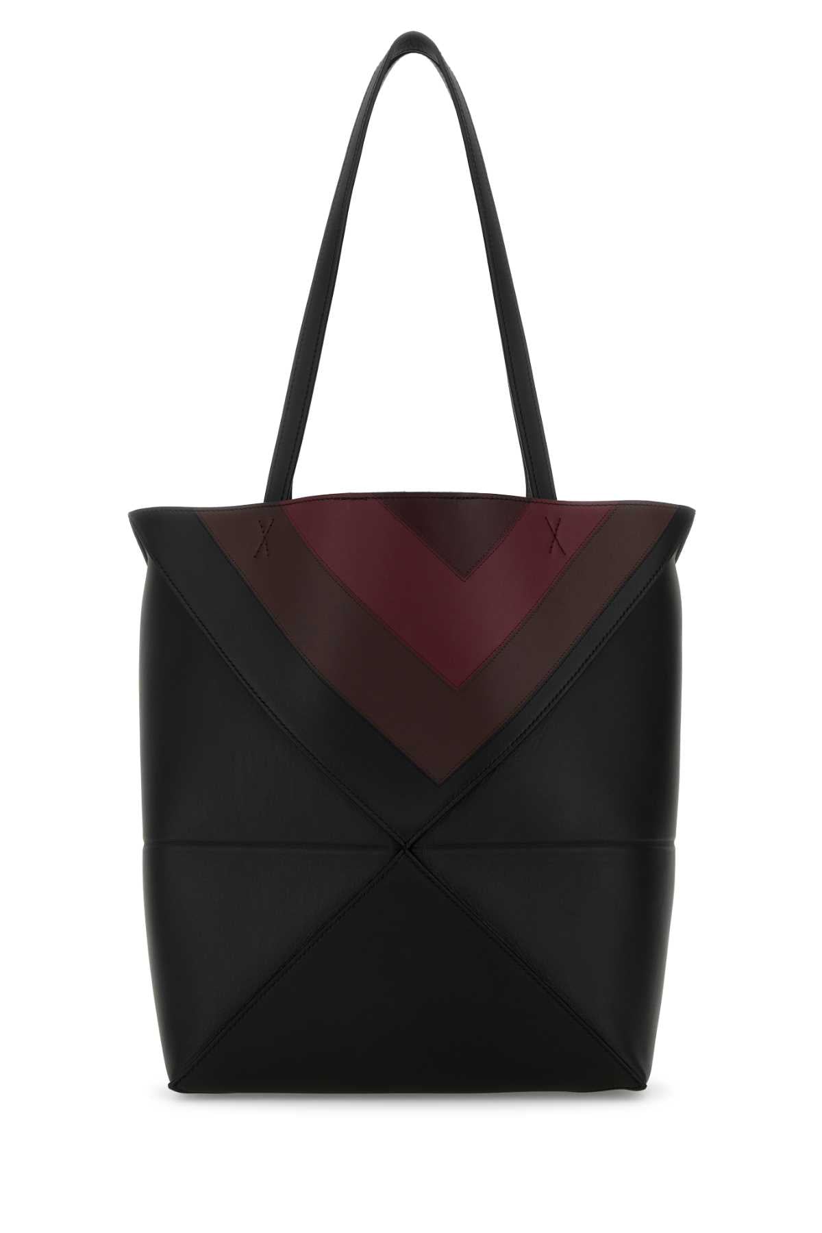 PUZZLE_FOLD_TOTE_M_SQUARE_A779G50X96_BLACKBURGUNDY_Image_3