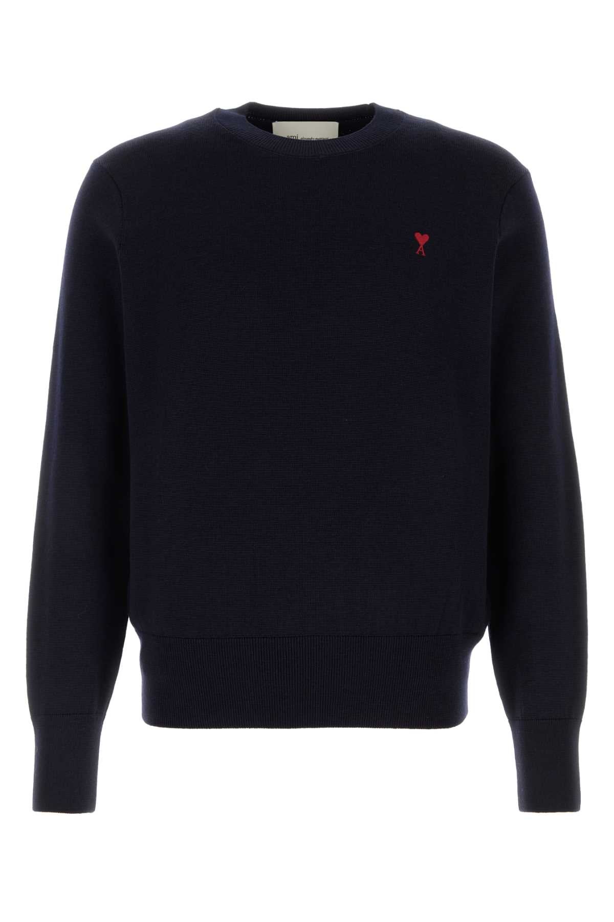 QUOTA_-CREWNECK_SWEATER_WITH_CONTRASTED_AMI_DE_COE_HKS826001_414_Image_1