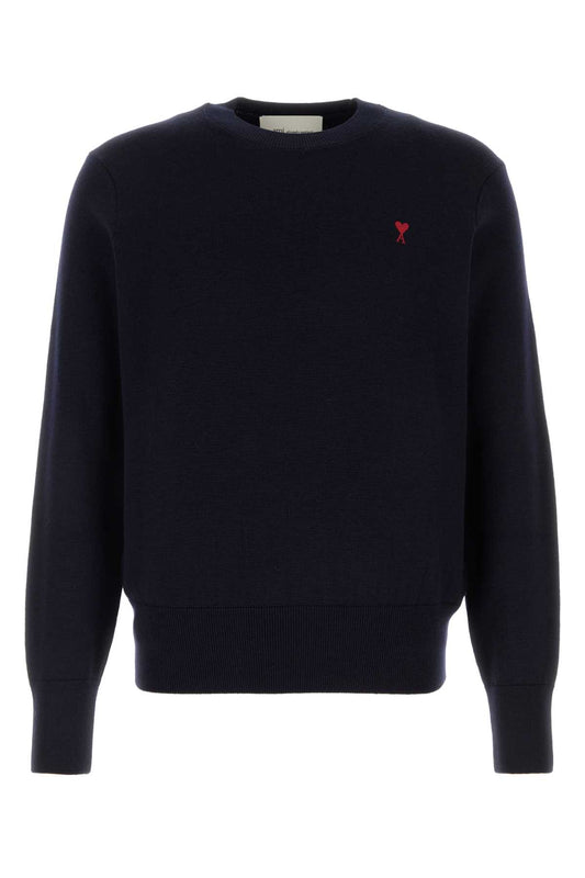 QUOTA_-CREWNECK_SWEATER_WITH_CONTRASTED_AMI_DE_COE_HKS826001_414_Image_1