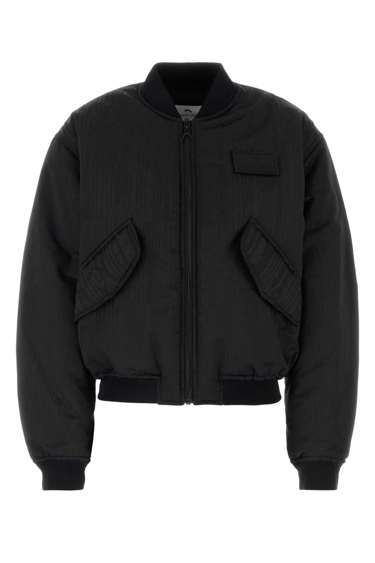 RECYCLED_MOIRE_BOMBER_JACKET_UJA054ACWOV0001_BK99_Image_1