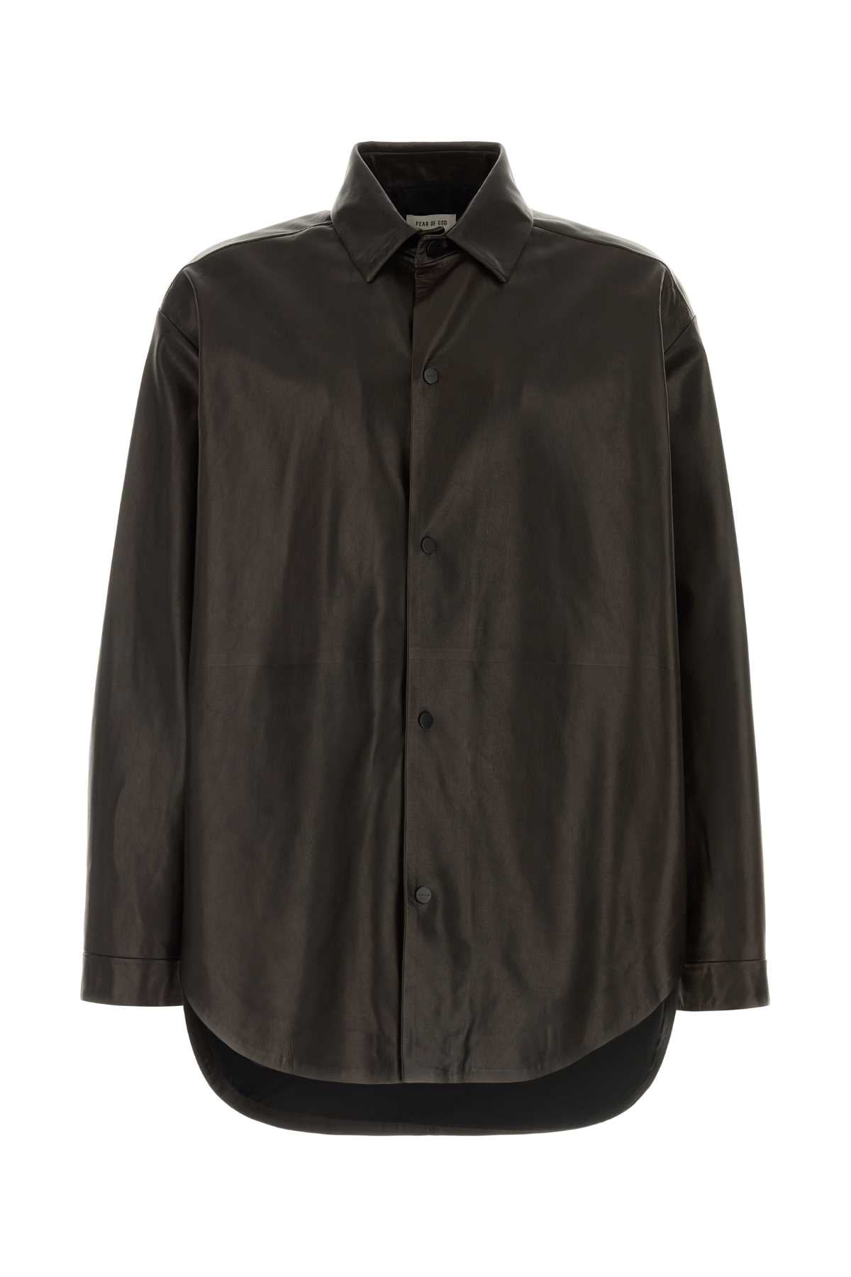 RELAXED_SHIRT_FG9M50505LTH_DARKBROWN_Image_1