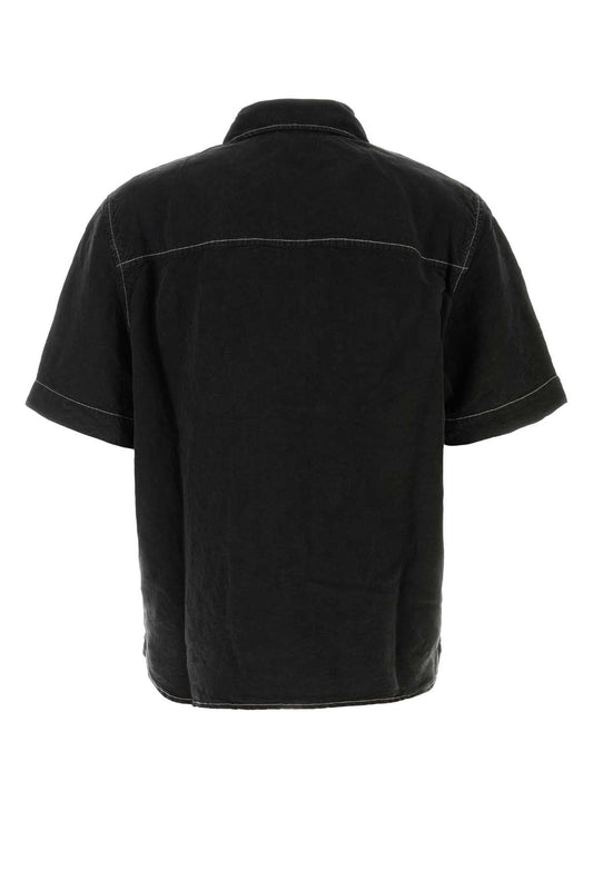 SCRIPT_LINEN_GD_PKT_SS_SHIRT_AMTOSH1156_BLACK_Image_2