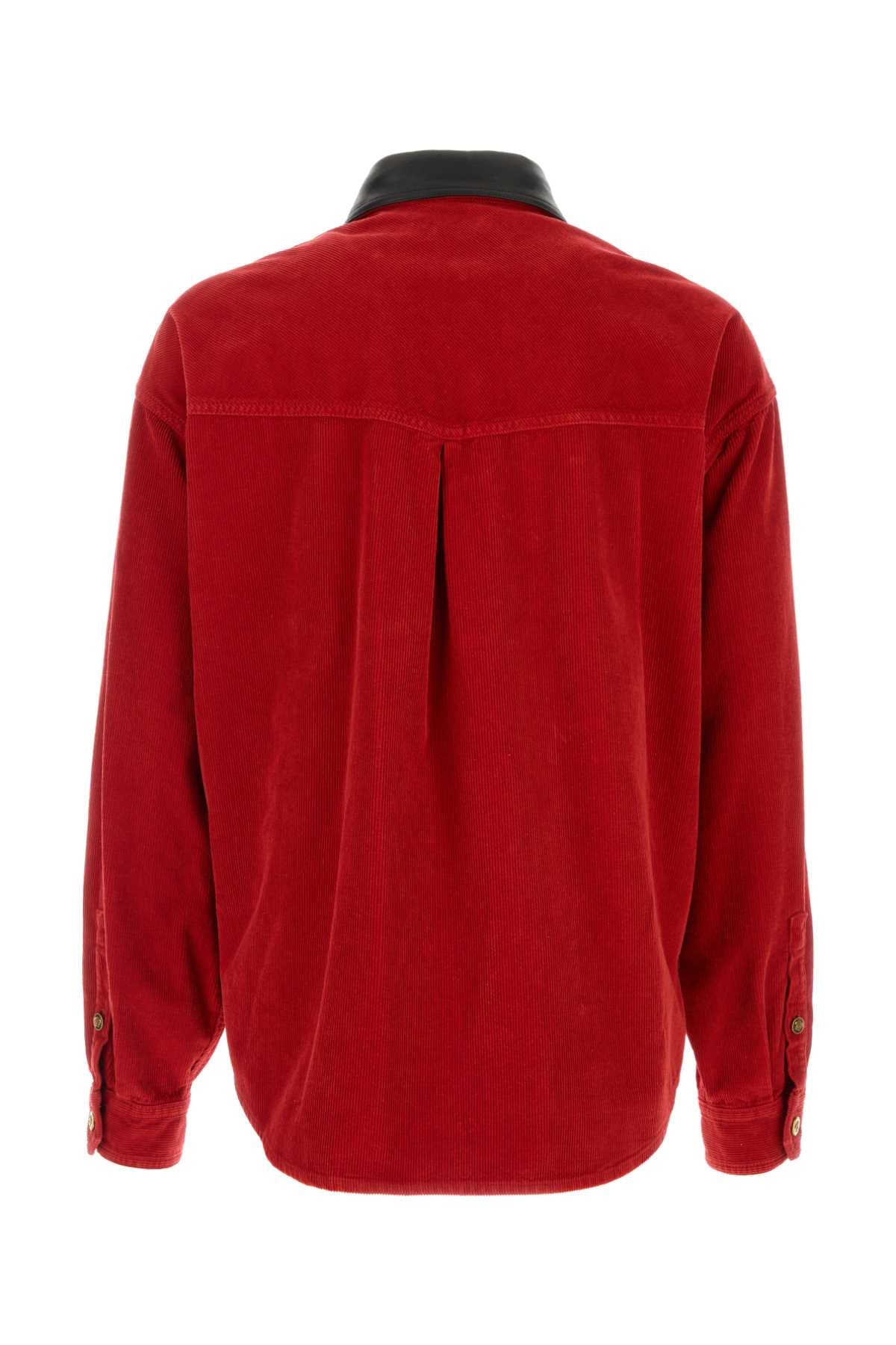 SHIRT_DENIM_GARMENT-DYED_VELVET_FABRIC_WITH_LEATHE_10267711A19167_1DA80_Image_2