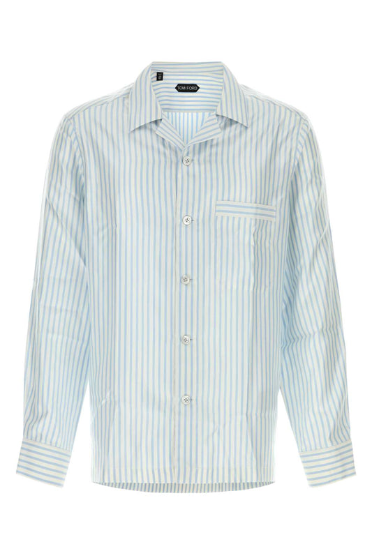 SILK_JACQUARD_STRIPE_PYJAMA_SHIRT_HXH012FMS105_WUA_Image_1