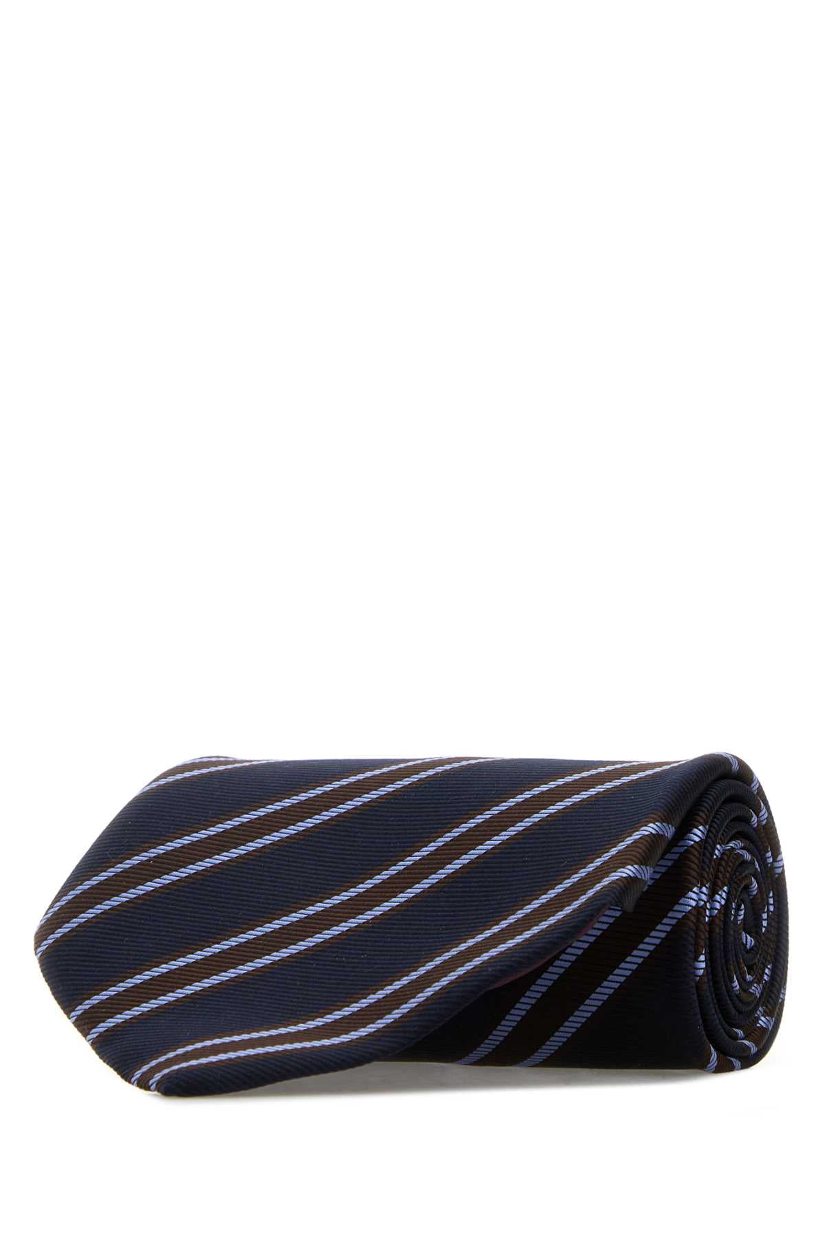 SILK_STRIPE_TIE_WPK410W25_NAVYBROWN_Image_1