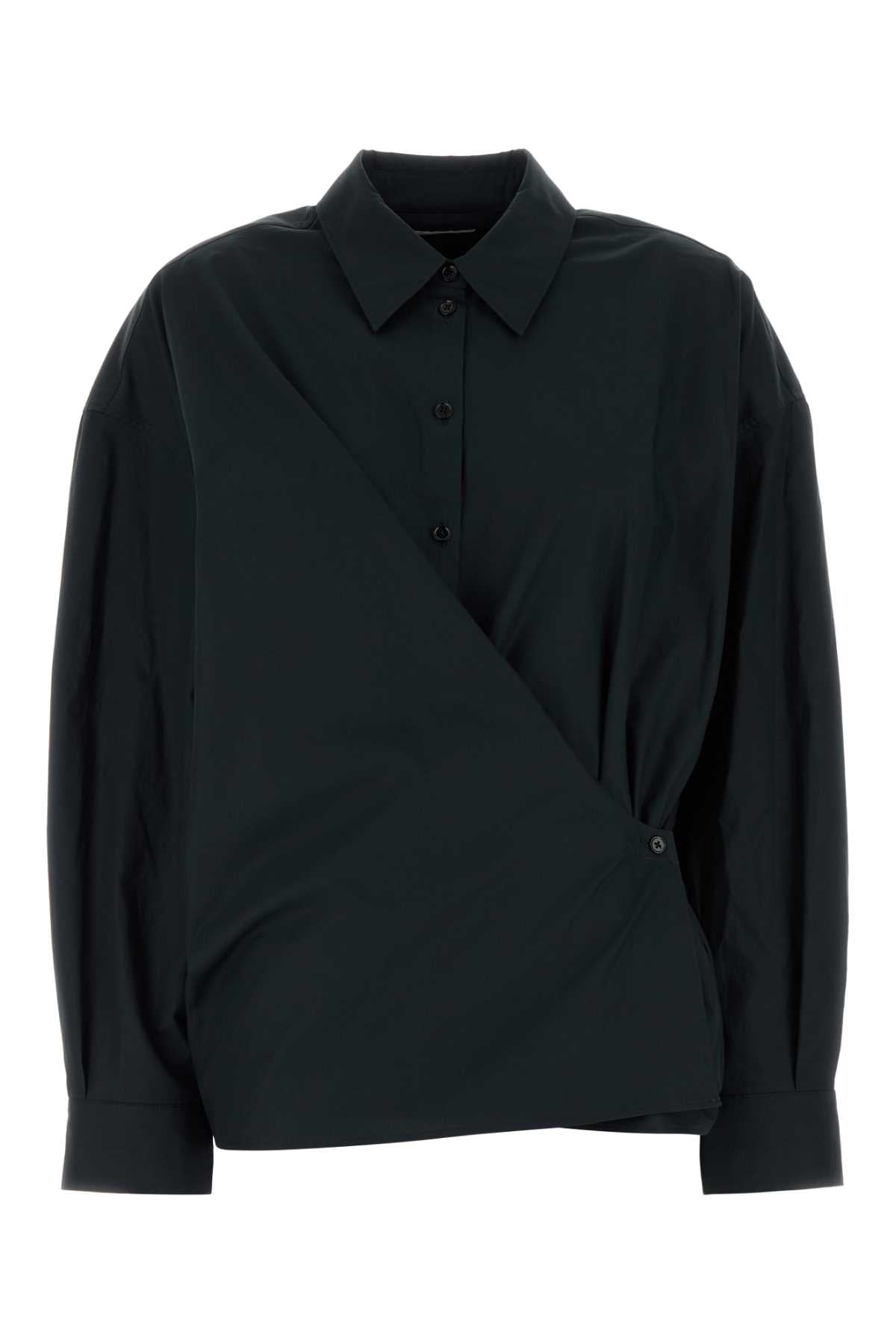 STRAIGHT_COLLAR_TWISTED_SHIRT_SH1141LF588_BK995_Image_1