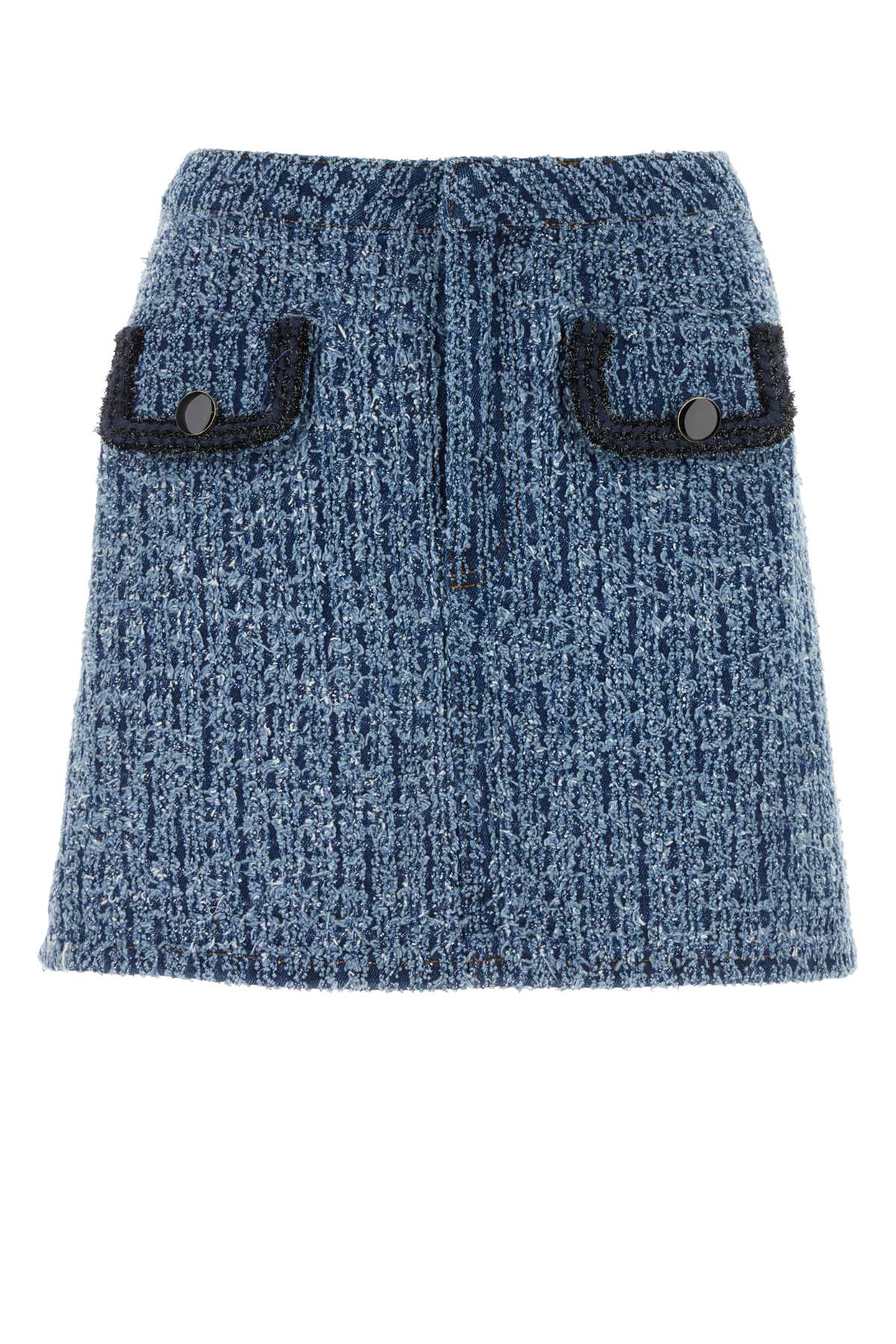 TEXTURED_DENIM_MINI_SKIRT_PF24826SKBL_BLUE_Image_1