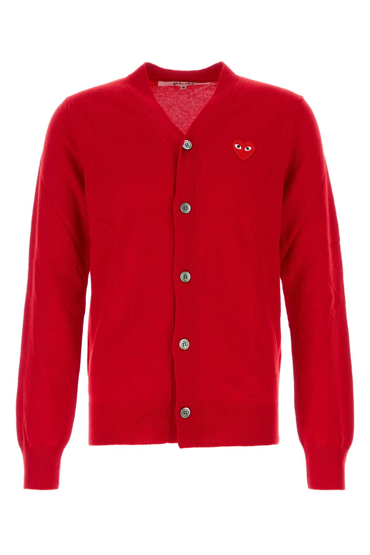 V-NECK_CARDIGAN_RED_EMBLEM_AXN008051_RED_Image_1