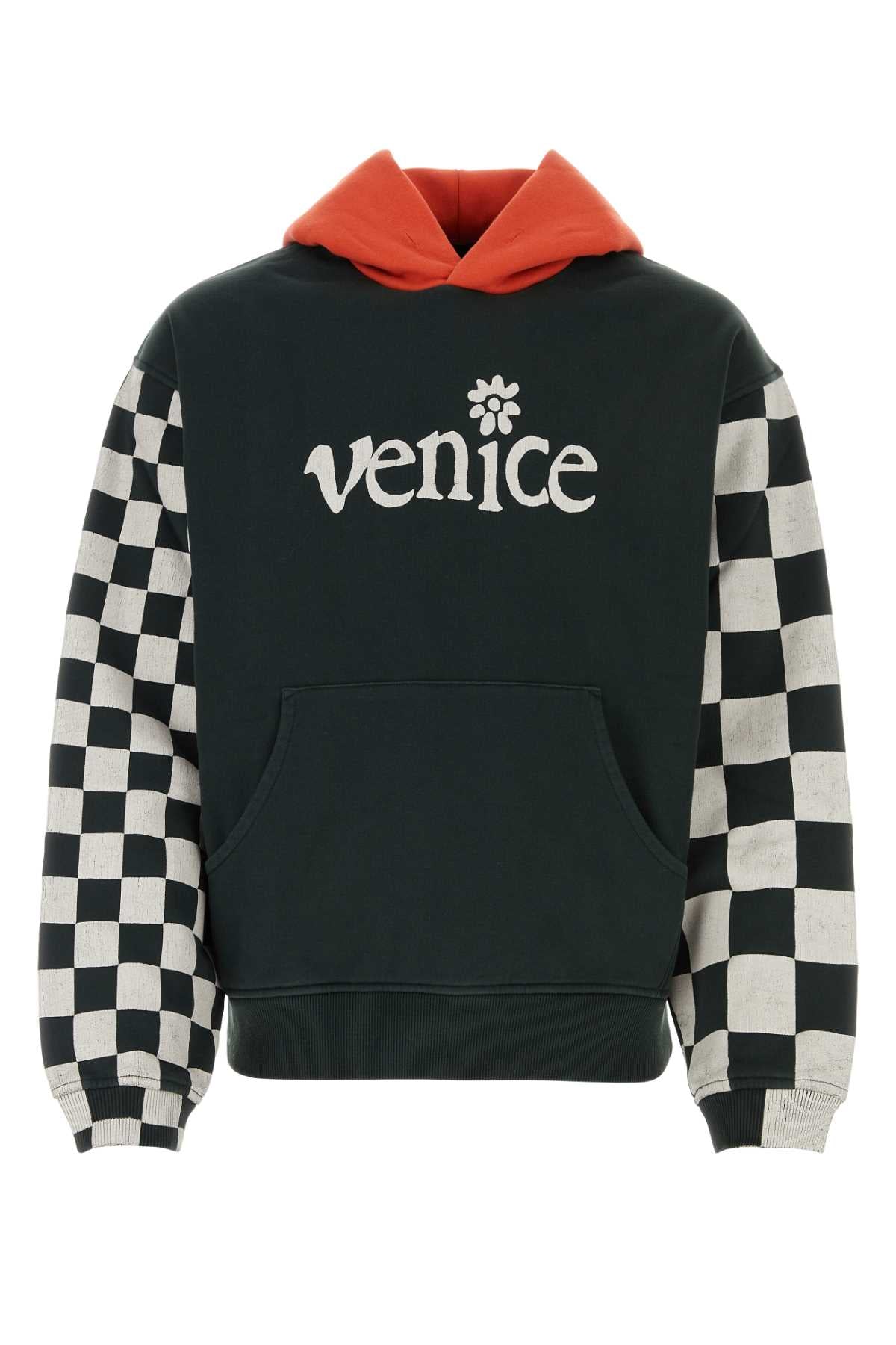 VENICE_CHECKER_SLEEVE_HOODIE_KN_ERL08T021_BLACK_CHECKER_Image_1