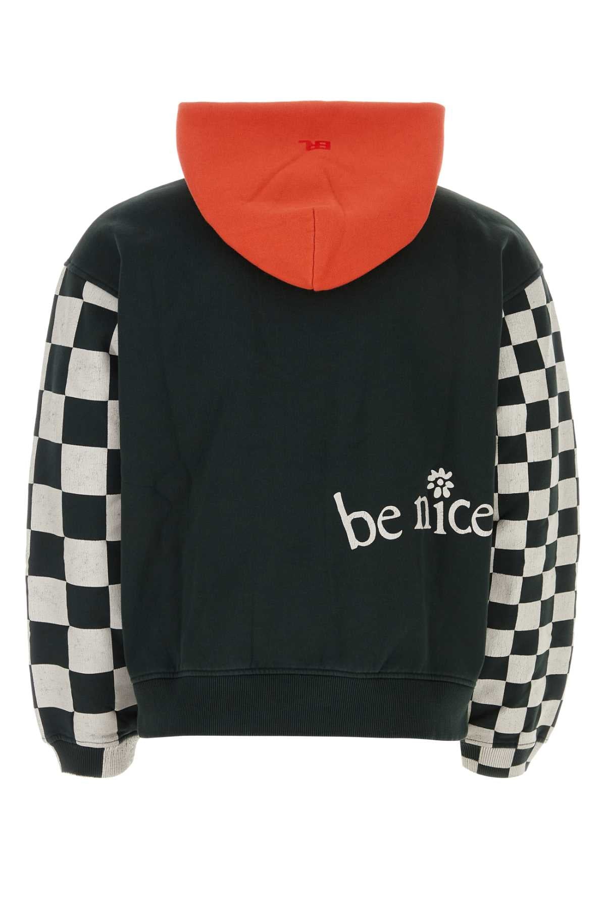 VENICE_CHECKER_SLEEVE_HOODIE_KN_ERL08T021_BLACK_CHECKER_Image_2