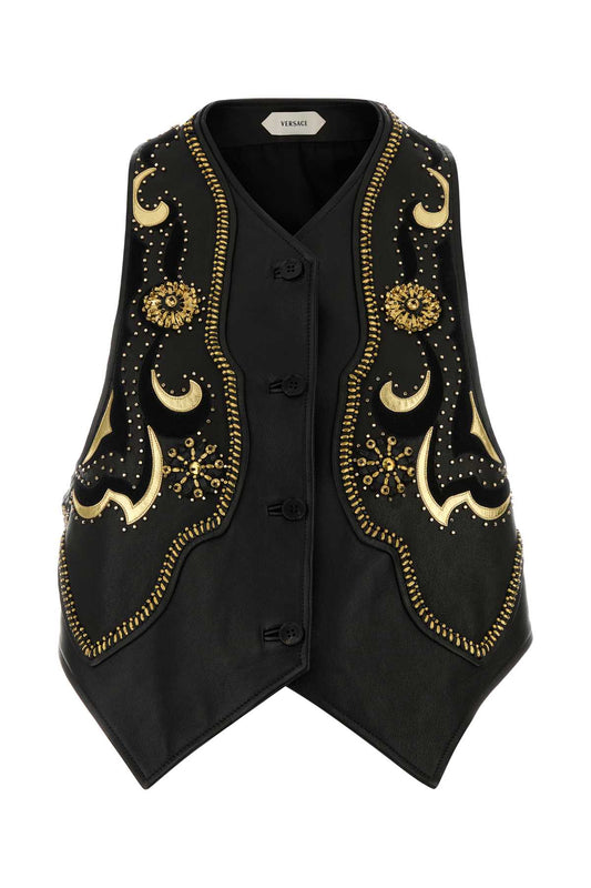 VEST_LEATHER_LAMB_WITH_GOLD_EMBROIDERY_10248941A18102_1B000_Image_1