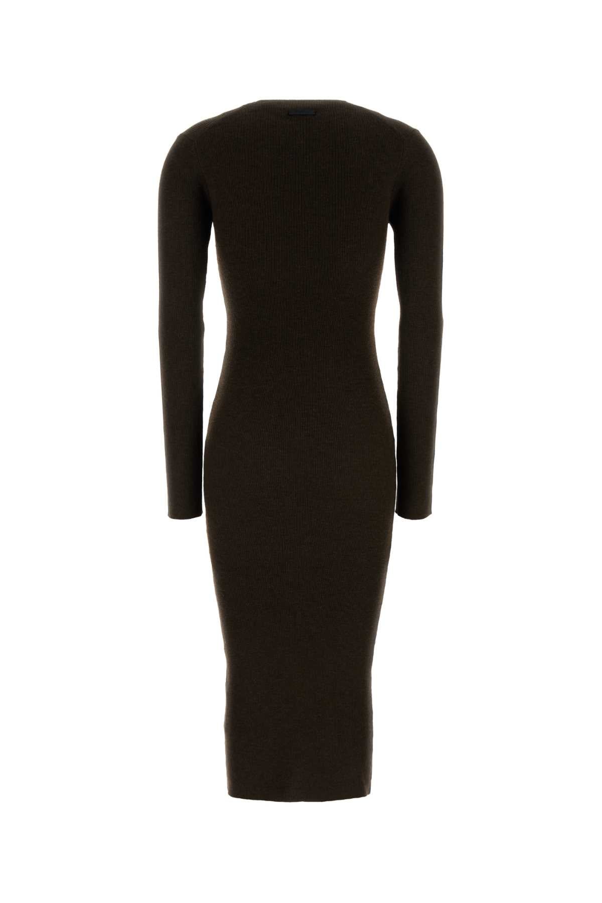 Womens_Rib_Long_Sleeve_Dress_192HO259022FW_BROWN_Image_2