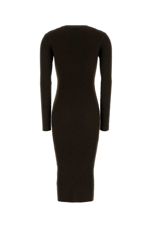 Womens_Rib_Long_Sleeve_Dress_192HO259022FW_BROWN_Image_2