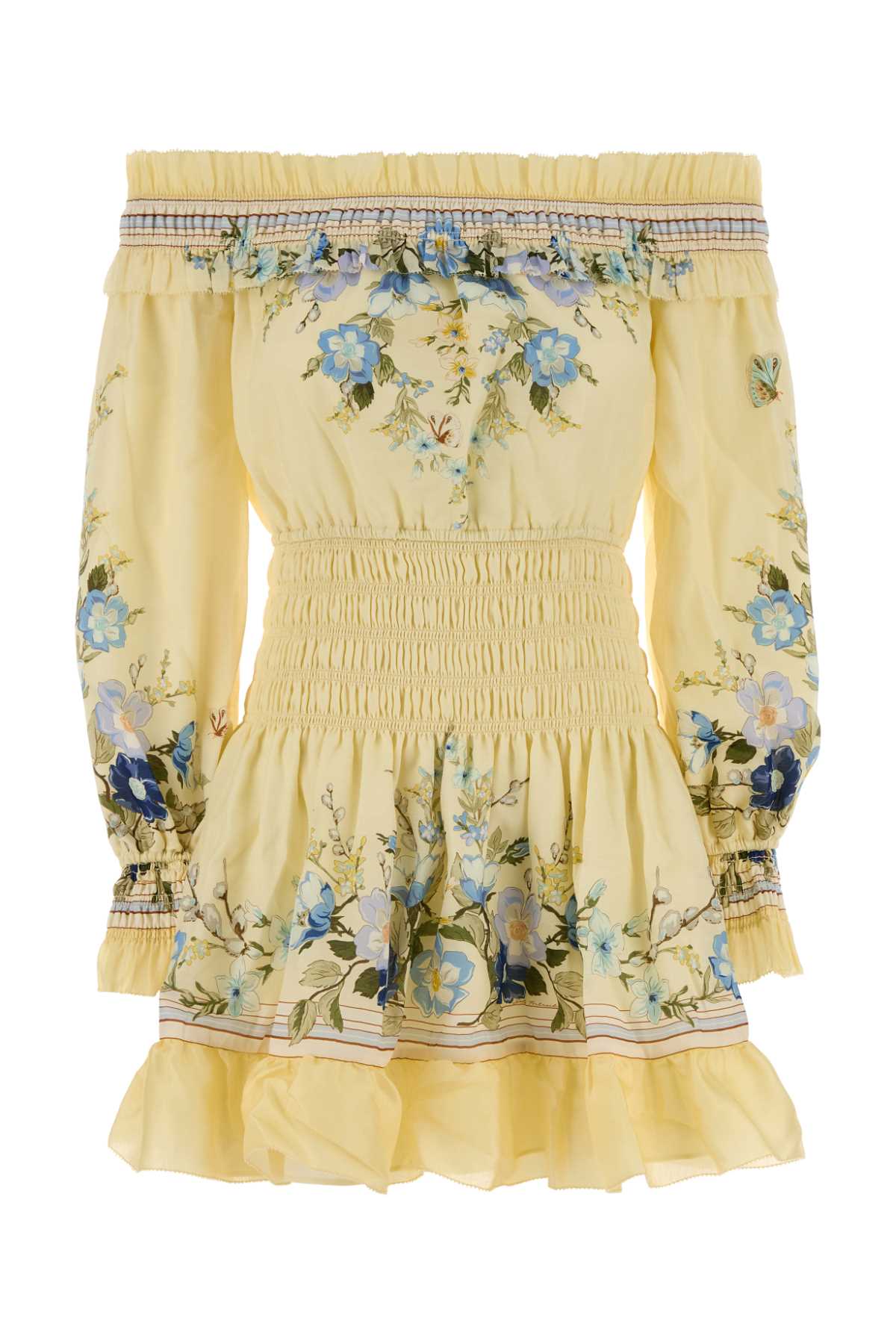 YELLOW_FLORAL_ORGANZA_RUFFLE_MINI_DRESS_AC26026SY_YELLOW_Image_1