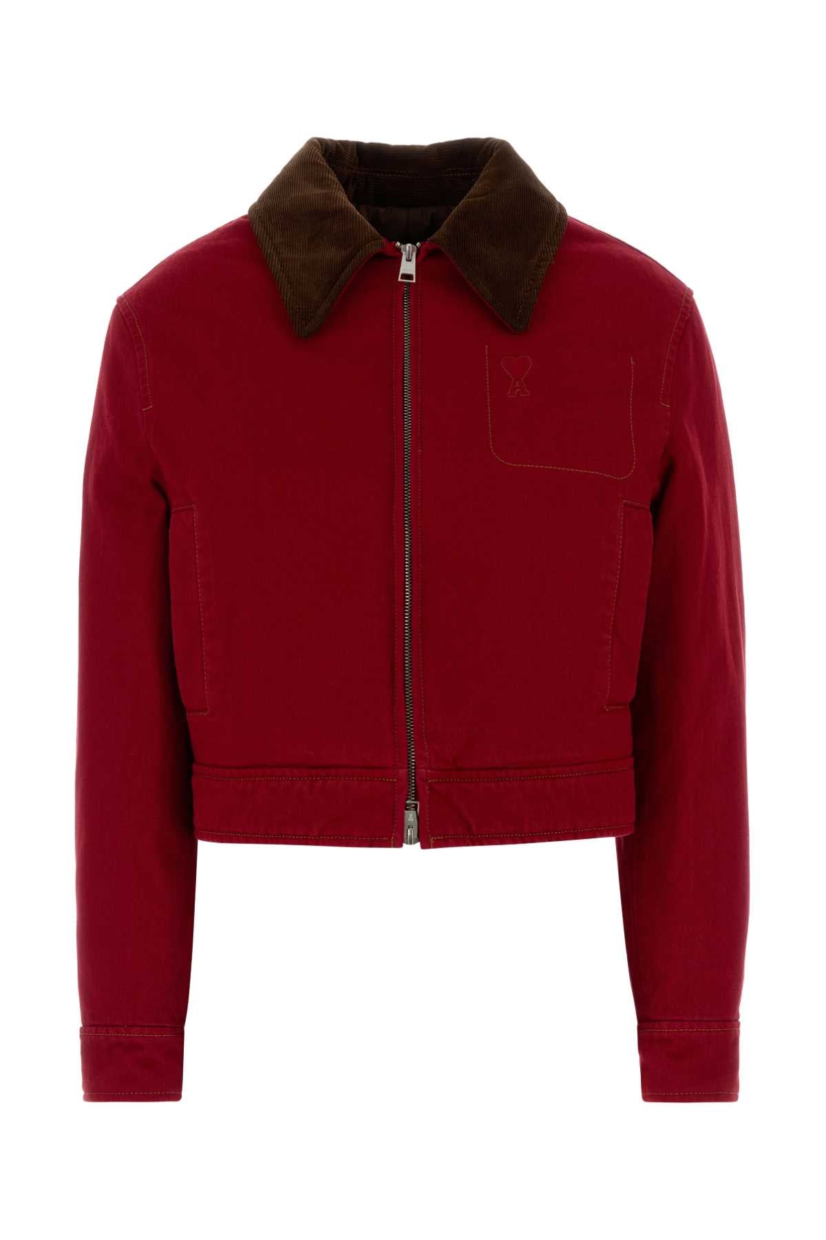 ZIPPEDAMIDECOEURJACKETWITHVELVETCOLLAR_FJK920DE0132_A186_Image_1
